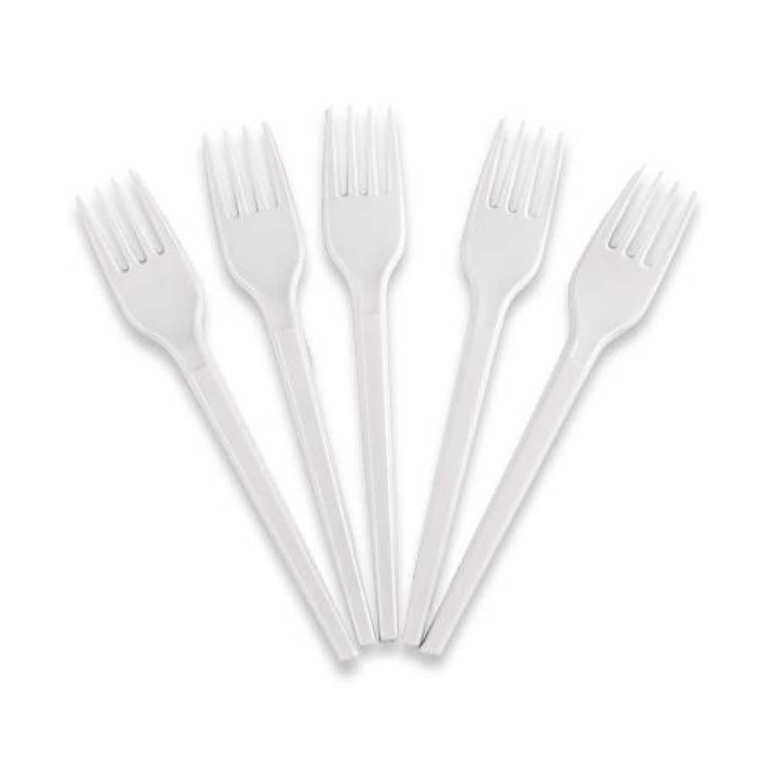XPRO PLASTIC FORK WHITE 25S